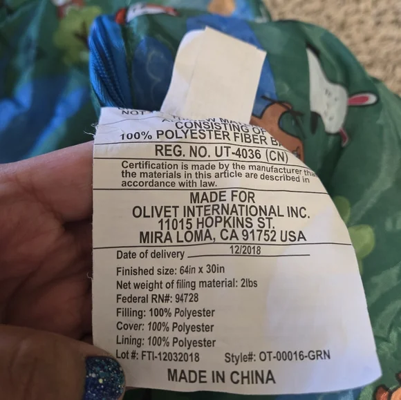 Nature Woods Critters Kids Sleeping Bag - Picture 6 of 16